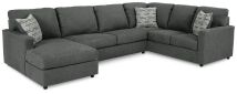 Ashley Furniture 29003S1 Ashley Furniture 29003S1 Edenfield - Left Arm Facing Corner Chaise 3 Pc Sectional - Charcoal