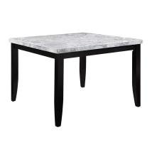 ACME DN01444 Hussein - Counter Height Table With Marble Top - Marble & Black Finish