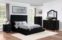 Furniture of America CM7227BK-Q-BED Stefania - Queen Bed - Black