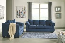 Signature Design by Ashley® 75007/38/35 Darcy - Blue - 2 Pc. - Sofa, Loveseat