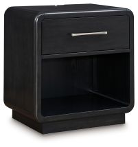 Ashley Furniture B821-91 Rowanbeck - One Drawer Night Stand - Black