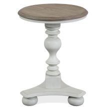 Riverside Furniture 38008 Jameson - Round Side Table - White