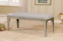 Furniture of America CM3020BN Diocles - Bench - Silver / Gray