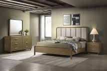 Coaster Fine Furniture 224271KW-S4 Amsbury - 4 Piece California King Bedroom Set - Nutmeg