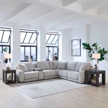 Liberty Furniture 6000SF-UPH-6PCSEC Liberty Furniture 6000SF-UPH-6PCSEC Blake - 6 Piece Sectional - Estero Smoke