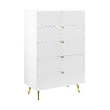 ACME BD01038 Gaines - Chest - White High Gloss Finish