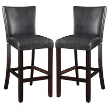 CoasterEveryday 100056 Alberton - Leatherette Upholstered Bar Chair (Set of 2) - Black