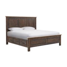 Intercon TR-BR-3665KS-DWS-C Transitions - King Storage Bed - Driftwood / Sable