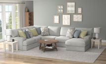 Jackson 2340/62/30/76-28 Jackson 2340/62/30/76-28 Stockbridge - 3 Piece Sectional With Comfort Coil Seating And 9 Included Accent Pillows (Right Side Facing Chaise) - Slate
