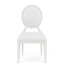 Riverside Furniture 82558 Hepburn - Oval Back Upholstered Side Chair (Set of 2) - White