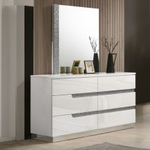 New Classic 00-B69-DM New Classic 00-B69-DM Paradox - Dresser & Mirror - White