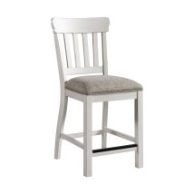Intercon DK-BS-460C-RFO-K24 Drake - Slat Stool - Rustic White / French Oak