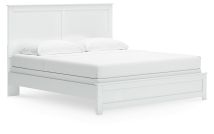 Ashley Furniture B139B47 Bostwick Shoals - King Panel Bed With Framed Footboard - White