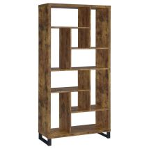 CoasterEveryday 801236 Delwin - 6-Shelf Bookshelf - Rustic Nutmeg