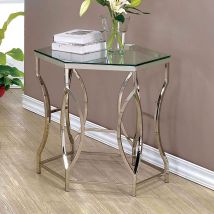 Furniture of America CM4160E Zola - End Table - Pearl Silver