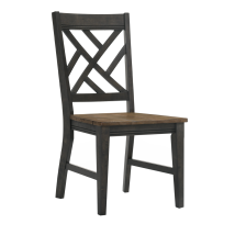 Intercon HP-CH-385W-BBP-RTA Harper - Lattice Chair - Brushed Brown / Pecan