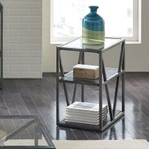 Liberty Furniture 37-OT1021 Arista - Chair Side Table - Cobblestone Brown / Gray Dusty