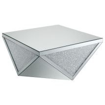 CoasterElevations 722508 Amore - Square Mirrored Acrylic Crystal Coffee Table - Silver