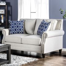 Furniture of America SM2672-LV Giovanni - Loveseat - Beige / Blue