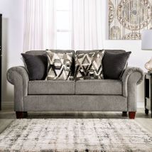 Furniture of America SM7750-LV Delgada - Loveseat - Graphite