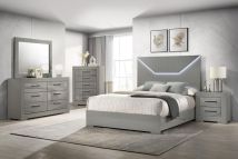 Coaster Fine Furniture 224971Q-S5 Ives - 5 Piece Queen Bedroom Set - Gray High Gloss