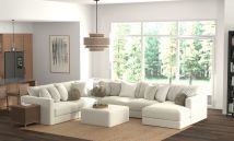 Jackson 2235/36/31/59/76/12-16 Jackson 2235/36/31/59/76/12-16 Ritzy - 6 Piece Modular Sectional (RSF Chaise) And 1 Included Cocktail Ottoman - Bone