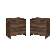 New Classic 30-T3518W-2TDET New Classic 30-T3518W-2TDET Mara - Two Drawer End Table / Bedside Table (Set of 2) - Walnut