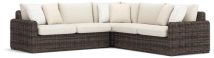 Ashley Furniture P711P1 Ashley Furniture P711P1 Kimora - 3-Piece Outdoor Sectional - Beige / Dark Brown