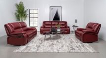Coaster Fine Furniture 610241-S3 Camila - 3 Piece Upholstered Reclining Sofa Set - Red
