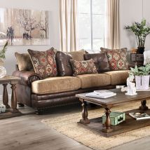 Furniture of America SM5148-SF Fletcher - Sofa - Brown / Tan