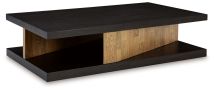 Signature Design by Ashley® T847-1 Kocomore - Brown / Natural - Rectangular Cocktail Table