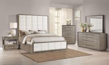 Coaster Fine Furniture 223271KE-S5 Durango - 5 Piece Eastern King Bedroom Set - Washed Oak