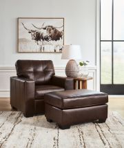 Ashley Furniture 21706/20/14 Santorine - 2 Pc. - Chair, Ottoman - Dark Brown
