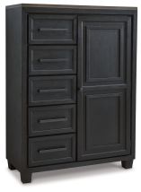 Signature Design by Ashley® B989-48 Foyland - Black / Brown - Door Chest