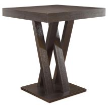 CoasterEveryday 100520 Freda - Square Pub Height Bistro Bar Table - Cappuccino