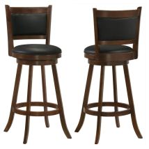 CoasterEssence 101920 Broxton - Upholstered Swivel Bar Chair (Set of 2) - Chestnut