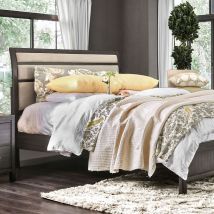 Furniture of America CM7580GY-EK-BED Berenice - Eastern King Bed - Gray / Beige