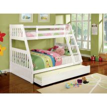 Furniture of America CM-BK607WH-BED Canberra - Twin Over Full Bunk Bed - White