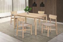 Coaster Fine Furniture 108551-S5 Parkridge - 5 Piece Wood Dining Set - White Washed