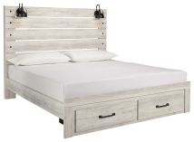 Ashley Furniture B192B31 Ashley Furniture B192B31 Cambeck - King Panel Bed With 2 Storage Drawers - Whitewash
