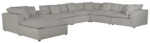 Jackson 4445/31/59/28/88/8-26 Jackson 4445/31/59/28/88/8-26 Posh - 8 Piece Modular Sectional With 3 Armless, 3 Corners, 1 Cocktail Ottoman, 1 Console - Dove