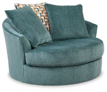 Ashley® 9220621 Laylabrook - Teal - Oversized Swivel Accent Chair