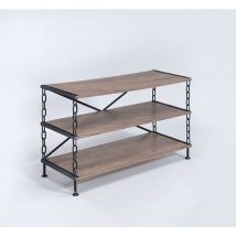 ACME 91224 Jodie - TV Stand - Rustic Oak & Antique Black