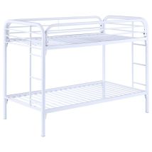CoasterEveryday 2256W Morgan - Metal Twin Over Twin Bunk Bed - White