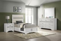 Coaster Fine Furniture 205110T-S4 Miranda - 4 Piece Twin Bedroom Set - White