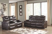 Signature Design by Ashley® 75407/15/18 Warnerton - Chocolate - 2 Pc. - Power Sofa, Loveseat