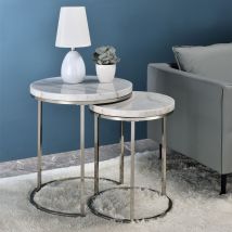 ACME LV02796 Zaidee - Nesting Table Set - Nickel
