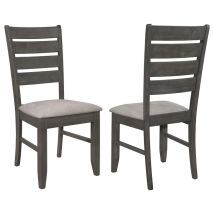CoasterEveryday 102722GRY Dalila - Wood Dining Side Chair (Set of 2) - Dark Gray