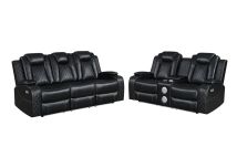 New Classic 23-U1769VB-2PM New Classic 23-U1769VB-2PM Orion II - Power P2 2 Piece Sofa & Loveseat - Black