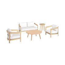New Classic 60-G5511-L5S New Classic 60-G5511-L5S Wesley - 5 Piece Outdoor (Loveseat & 2 Chairs & Coffee & End Table) - White